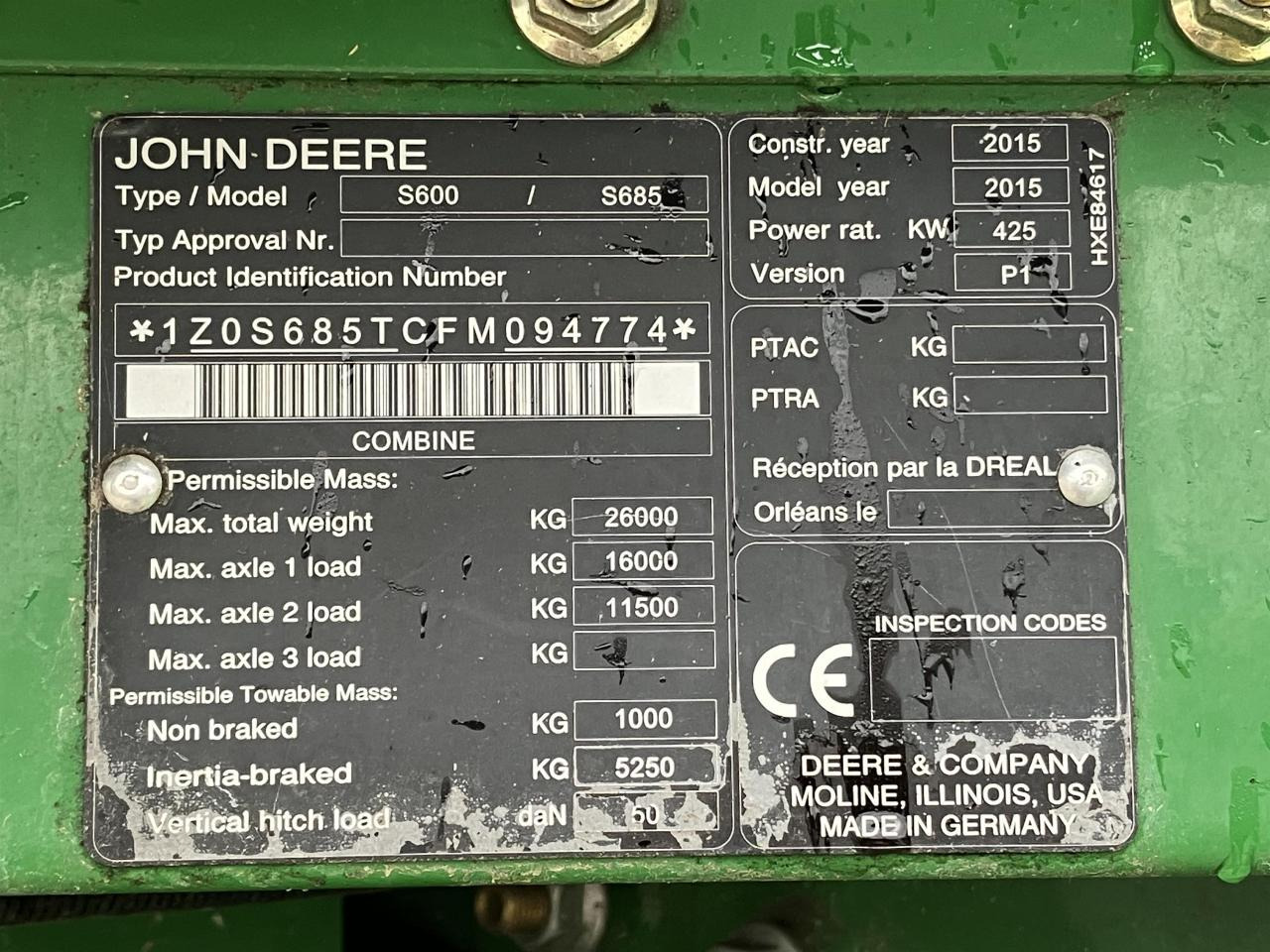 Leasing di John Deere S685i John Deere S685i: foto 2