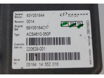 ECU per Mezzo di movimentazione Toyota/BT 220629-001 | Danaher motion AC Superdrive motor controller 83Y05184A A Danaher motion AC Superdrive motor controller 83Y05184A ACS4810-350F Rev 0014 sn. 0518414552018: foto 2