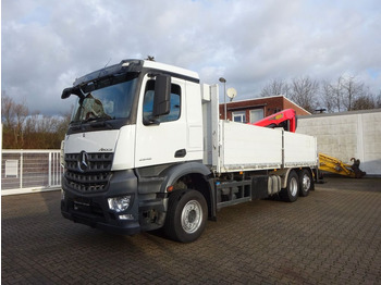 Camion con gru, Autocarro con pianale/ Cassone fisso Mercedes-Benz 2648 Baustoffpritsche + PK 23001 TEC3 Kran: foto 5