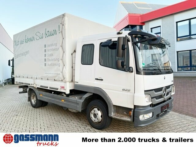 Autocarro con pianale/ Cassone fisso Mercedes-Benz Atego 822 4x2, Doka mit Kombisitzbank: foto 9