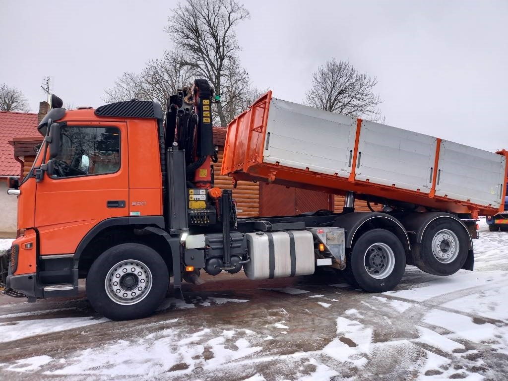 Autocarro ribaltabile Volvo FMX 500, 6X2, TIPPER CRANE: foto 14