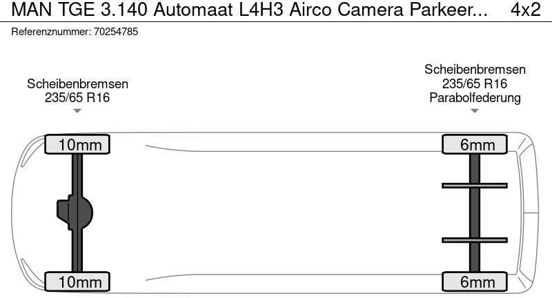 Furgone chiuso MAN TGE 3.140 Automaat L4H3 Airco Camera Parkeersensoren L3H2 14Airco: foto 20