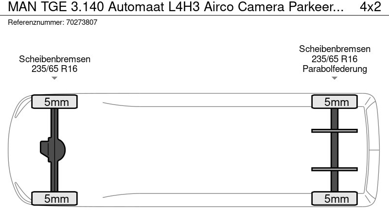 Furgone chiuso MAN TGE 3.140 Automaat L4H3 Airco Camera Parkeersensoren L3H2 14m3 Airco: foto 21