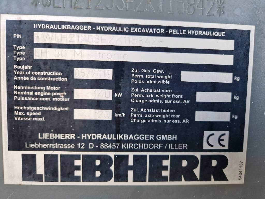 Escavatore per movimentazione Liebherr LH 30 M: foto 10