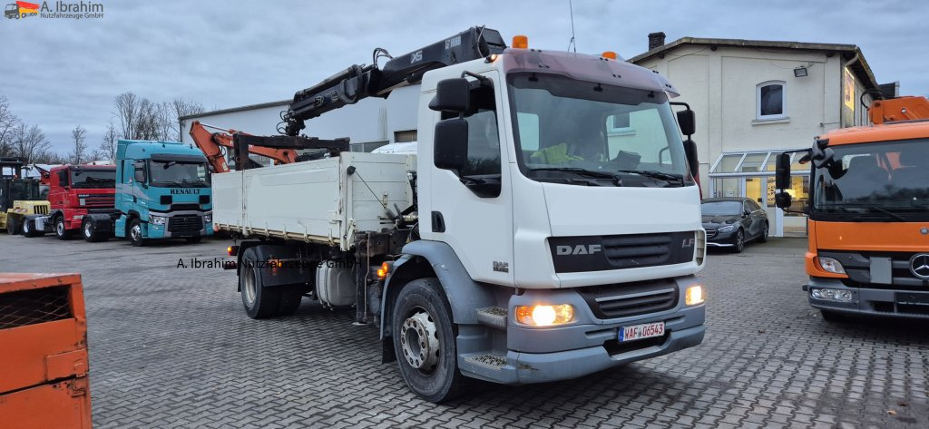 Autocarro ribaltabile, Camion con gru Daf LF 55-250 Kipper Kran HIAB 111, Meiller Funk-FB, einsatzbereit: foto 9