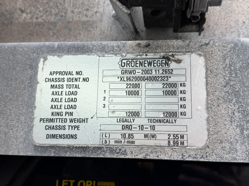 Semirimorchio centinato Groenewegen City trailer met Schuifzeilen / BPW-as / Laadklep: foto 18