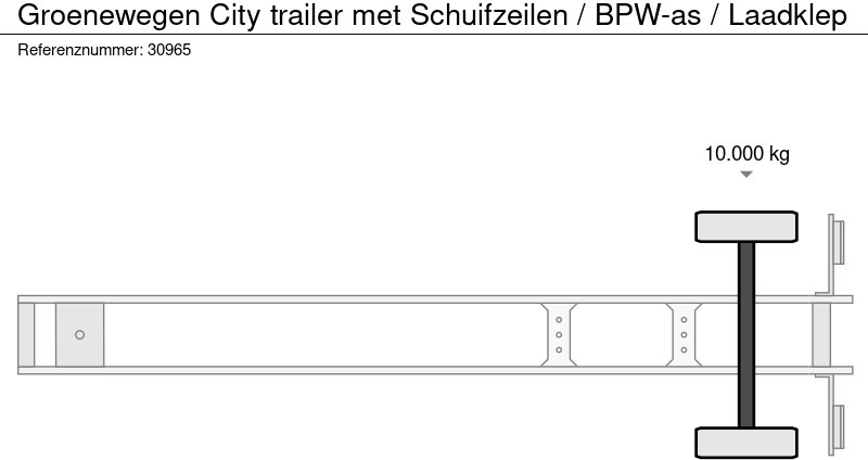 Semirimorchio centinato Groenewegen City trailer met Schuifzeilen / BPW-as / Laadklep: foto 20