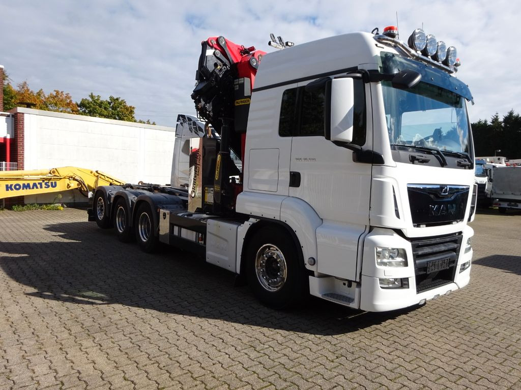 Camion con gru, Autocarro scarrabile MAN 35.510 Abroller + PK 35.502 TEC  Kran + JIB 8x4: foto 15