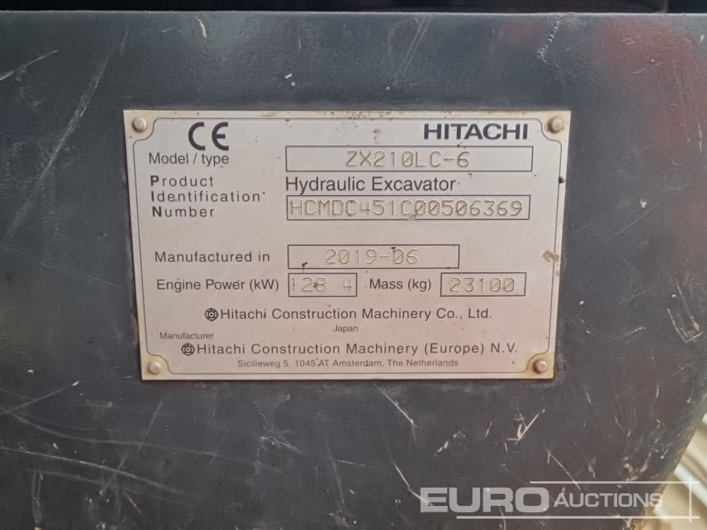 Escavatore cingolato 2019 Hitachi ZX210LC-6: foto 47