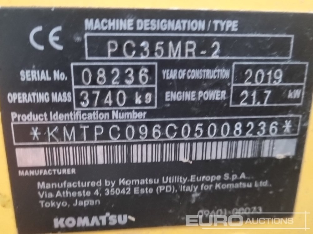 Miniescavatore Komatsu PC35MR-2: foto 45