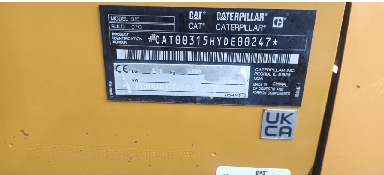 Escavatore cingolato CAT 315: foto 6